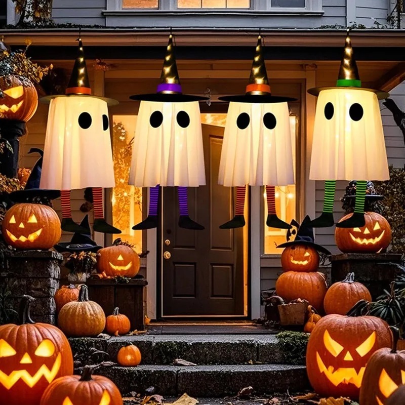 Outdoor Lighting Effects - Halloween Hanging Ghost Decorations, Outdoor Halloween