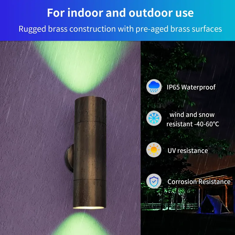 Durable Brass Outdoor LED Wall - Outdoor Lighting Pathway ulasan dan harga