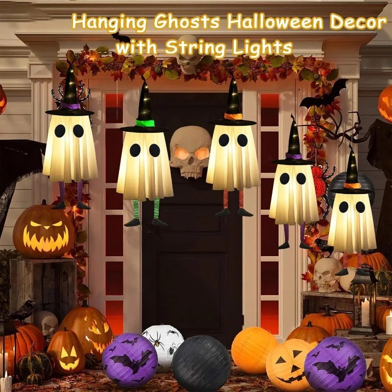 Halloween Hanging Ghost Decora - Outdoor Lighting Effects ulasan dan harga