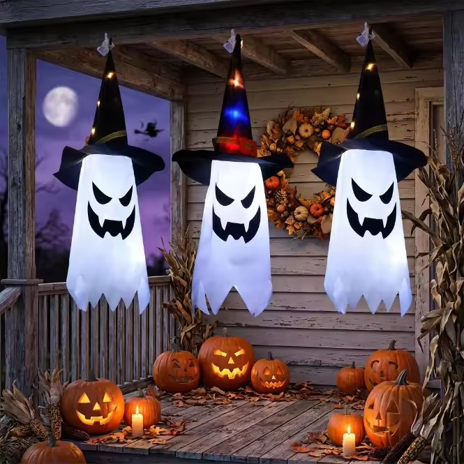 Halloween Glowing Witch Hat La - Outdoor Lighting Effects ulasan dan harga