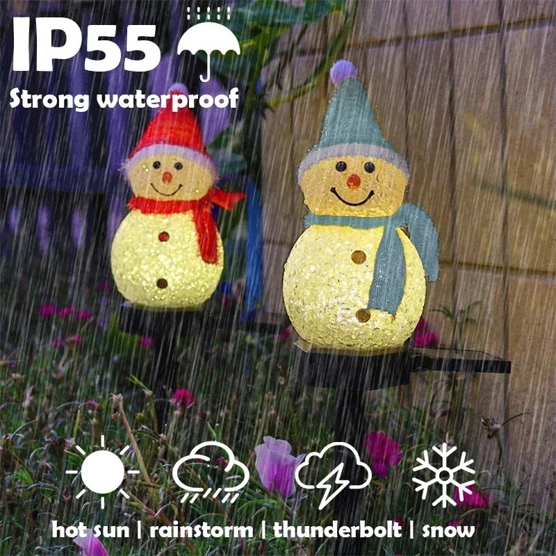 Christmas Snowman Solar Garden - Outdoor Lighting Pathway ulasan dan harga