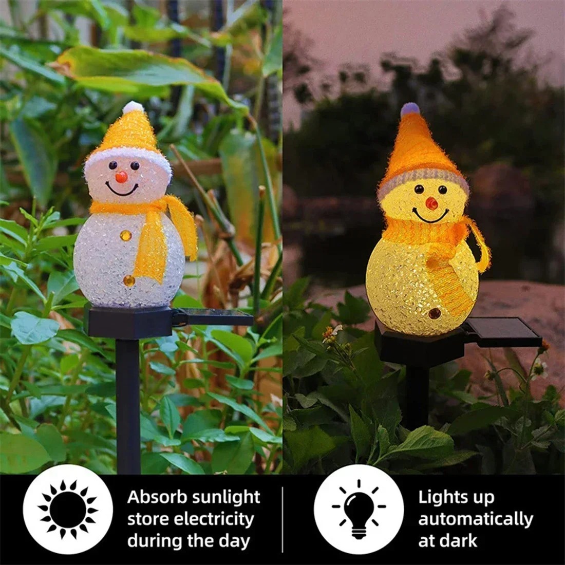 Christmas Snowman Solar Garden - Outdoor Lighting Pathway ulasan dan harga